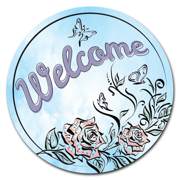 Welcome Circle Corrugated Plastic Sign